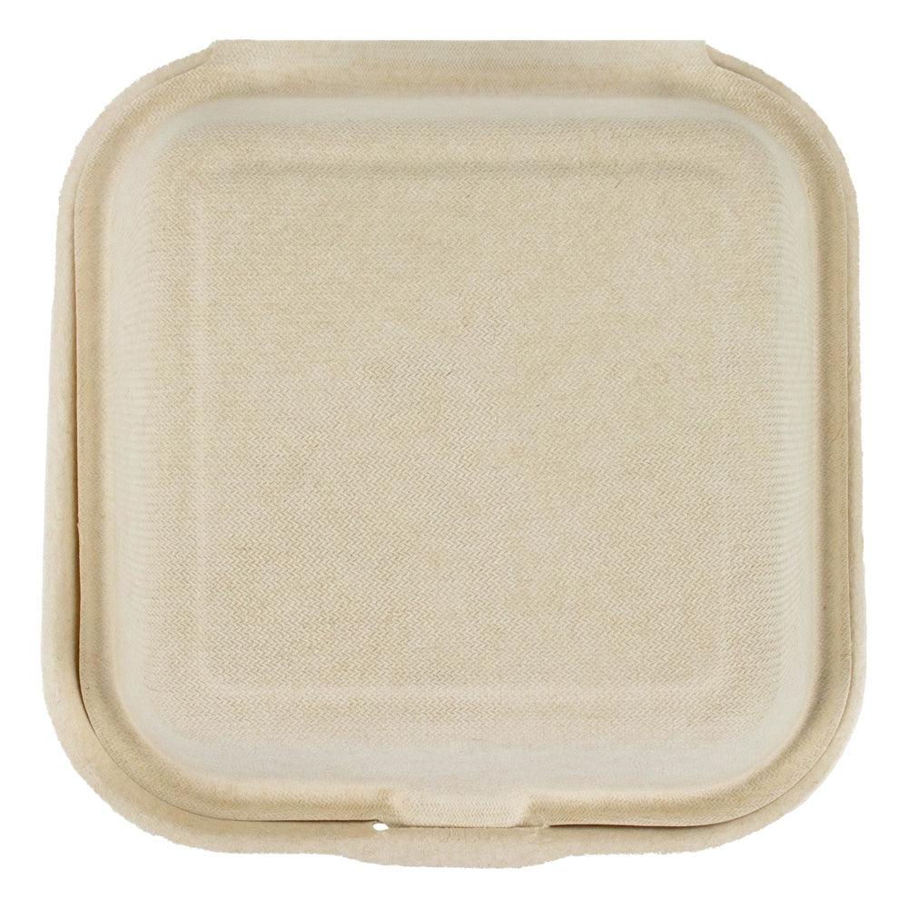 PREMIUM USA 6" Clamshell 100% Compostable - Hot Cup Factory T255153TN06