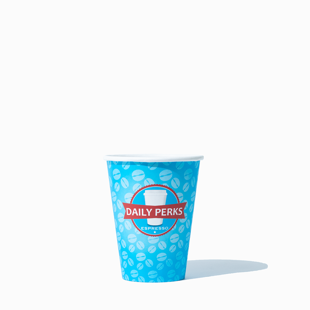 UNIQ 12 oz Custom Single Wall Disposable Coffee Cups - 1000/Case - Daily Perks