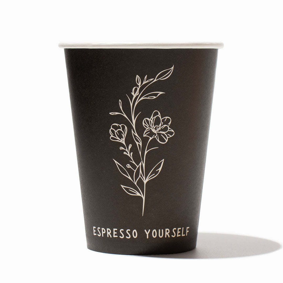 UNIQ 16 oz Custom Single Wall Disposable Coffee Cups - Hot Cup Factory