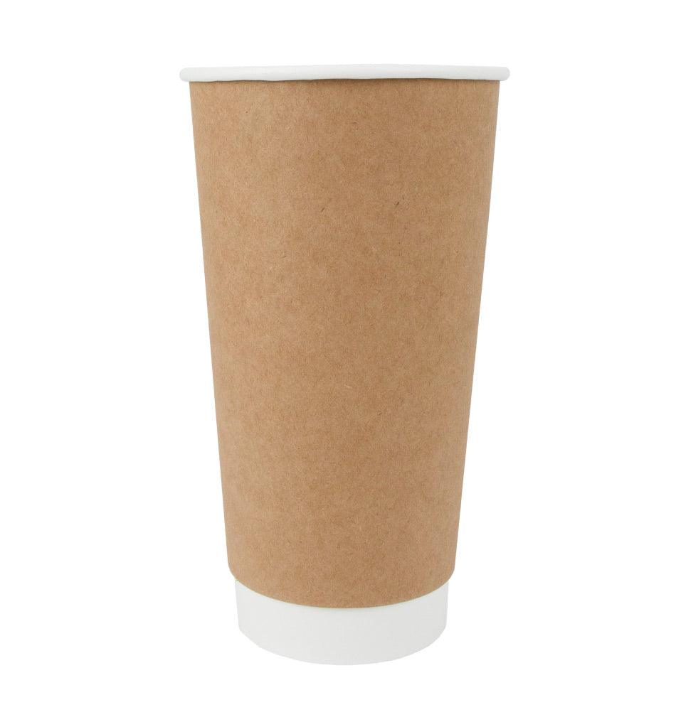 UNIQIFY® 20 oz Kraft Double Wall Hot Cups - Hot Cup Factory HCF520320