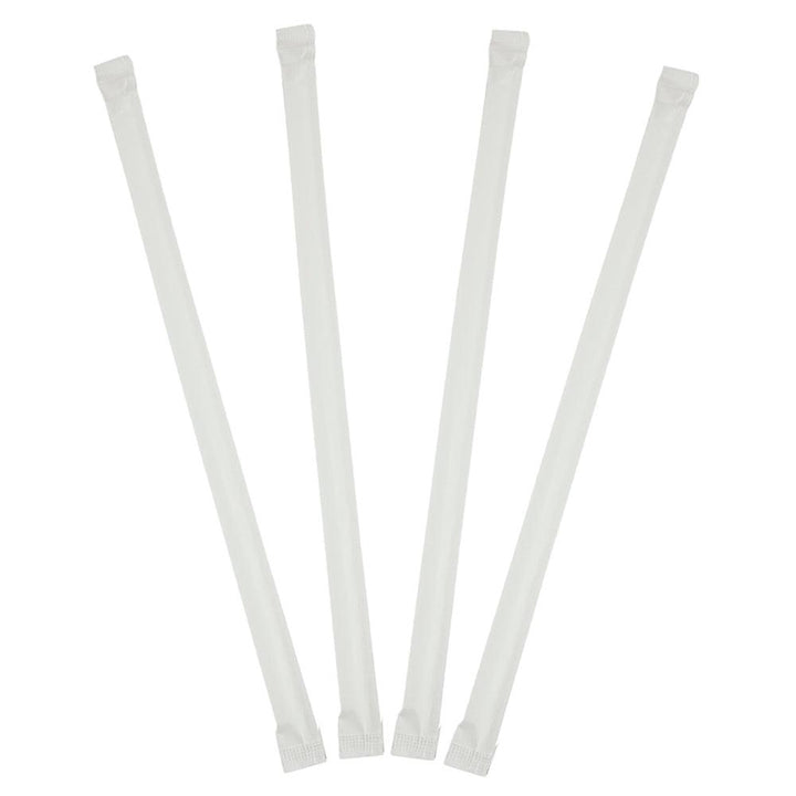 UNIQ 7.75" Wrapped Clear Straws - Hot Cup Factory F023301WH07