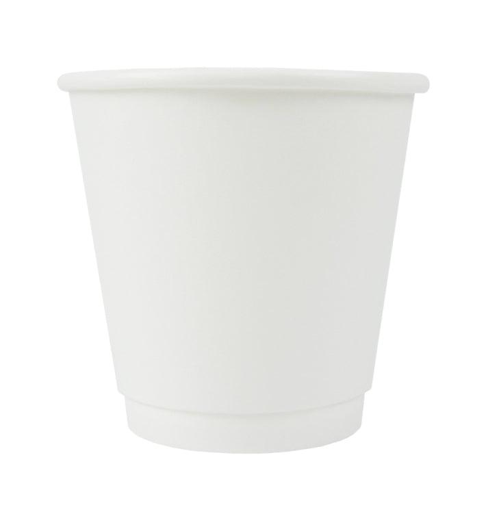 UNIQIFY® 8 oz White Double Wall Hot Cups - Hot Cup Factory HCF520108