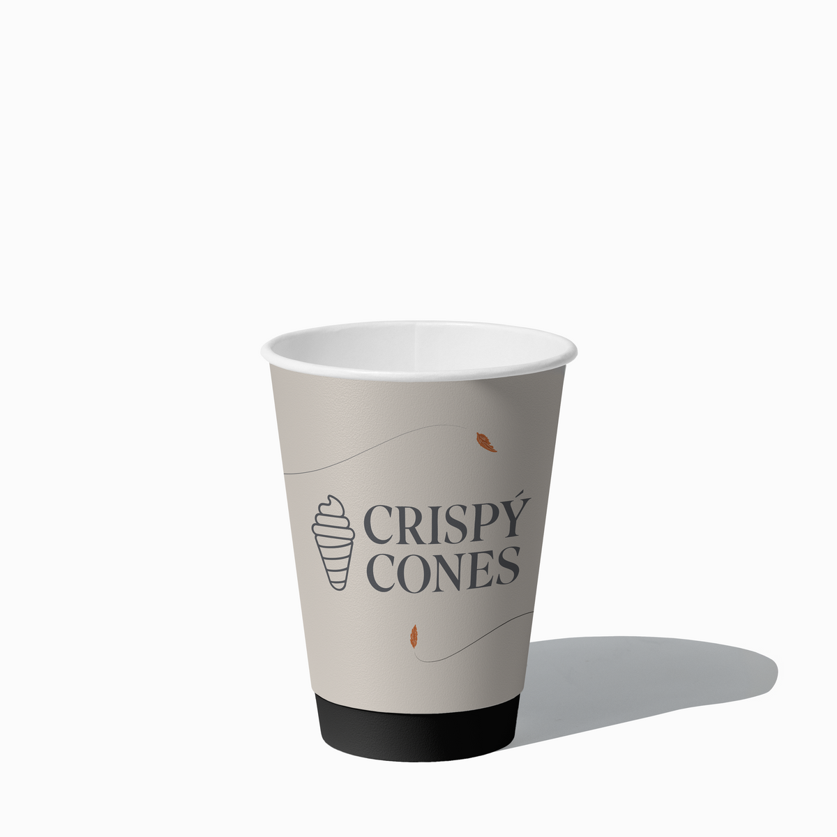 Branded Crispy Cones Fall Hot Chocolate Cups (12 oz) - 500/Case