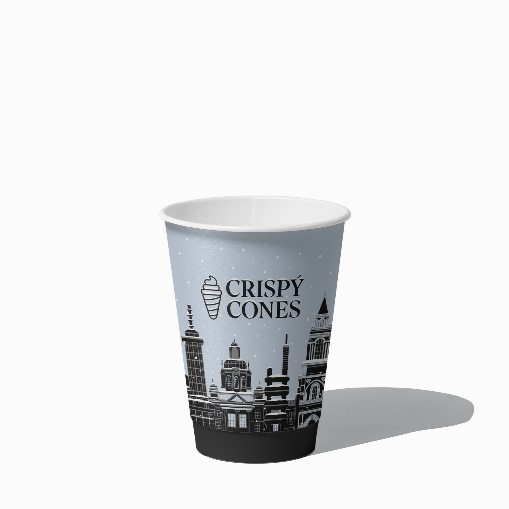 Branded Crispy Cones Winter Hot Chocolate Cups (12 oz) - 500/Case