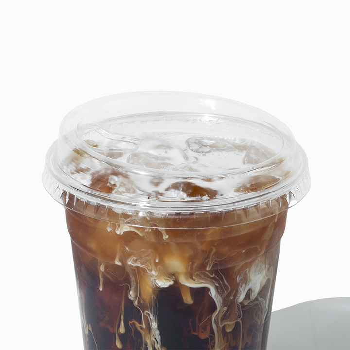 UNIQ Clear Strawless Sip Drink Cup Lids for 98mm 12, 16, 20, and 24 oz - 1000/Case
