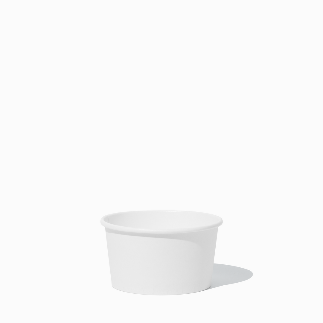 UNIQ 8 oz Premium Compostable White To-Go Containers - 1000/Case