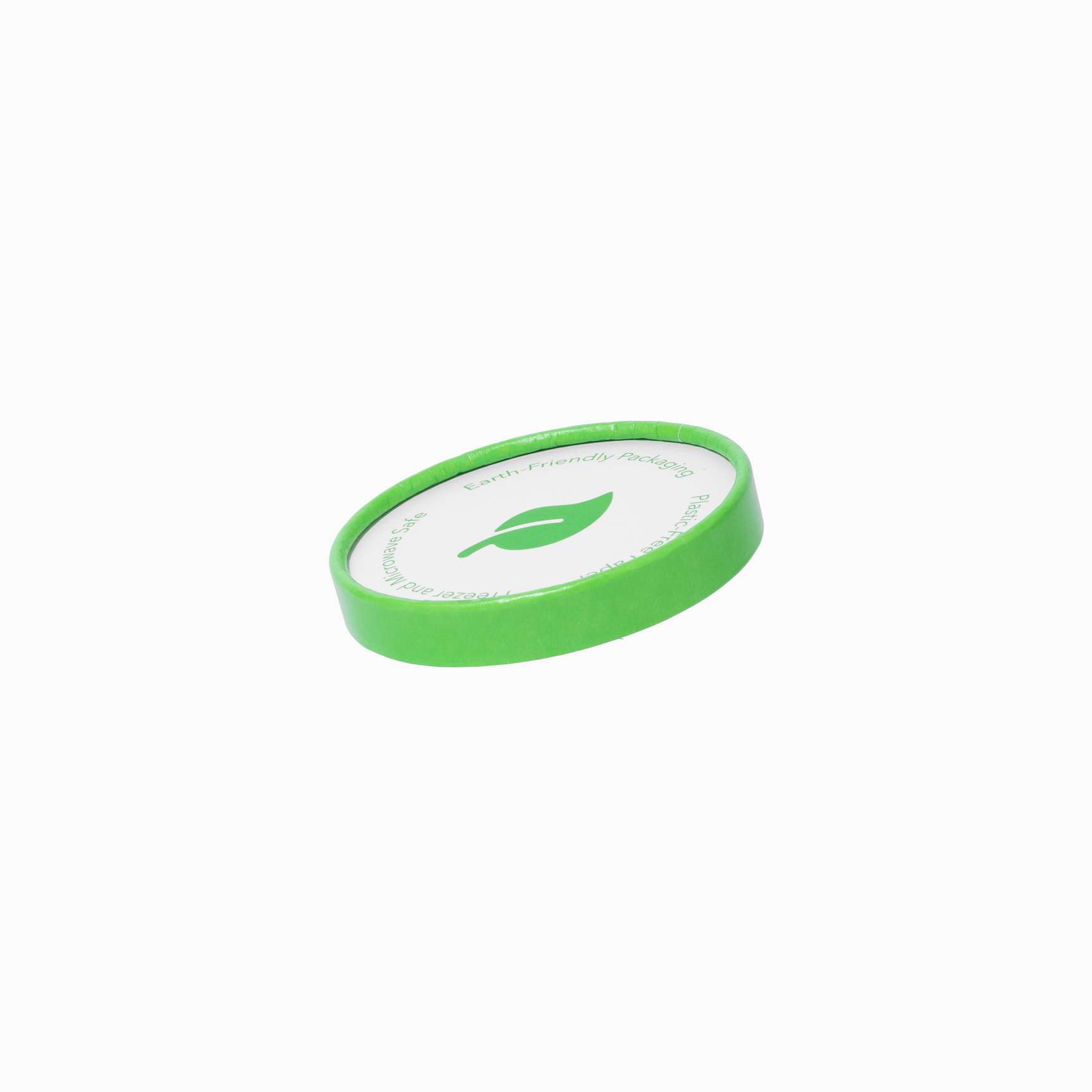 UNIQ 8/12/16 oz Premium Compostable Friendly Green Paper To-Go Container Lids - 500/Case