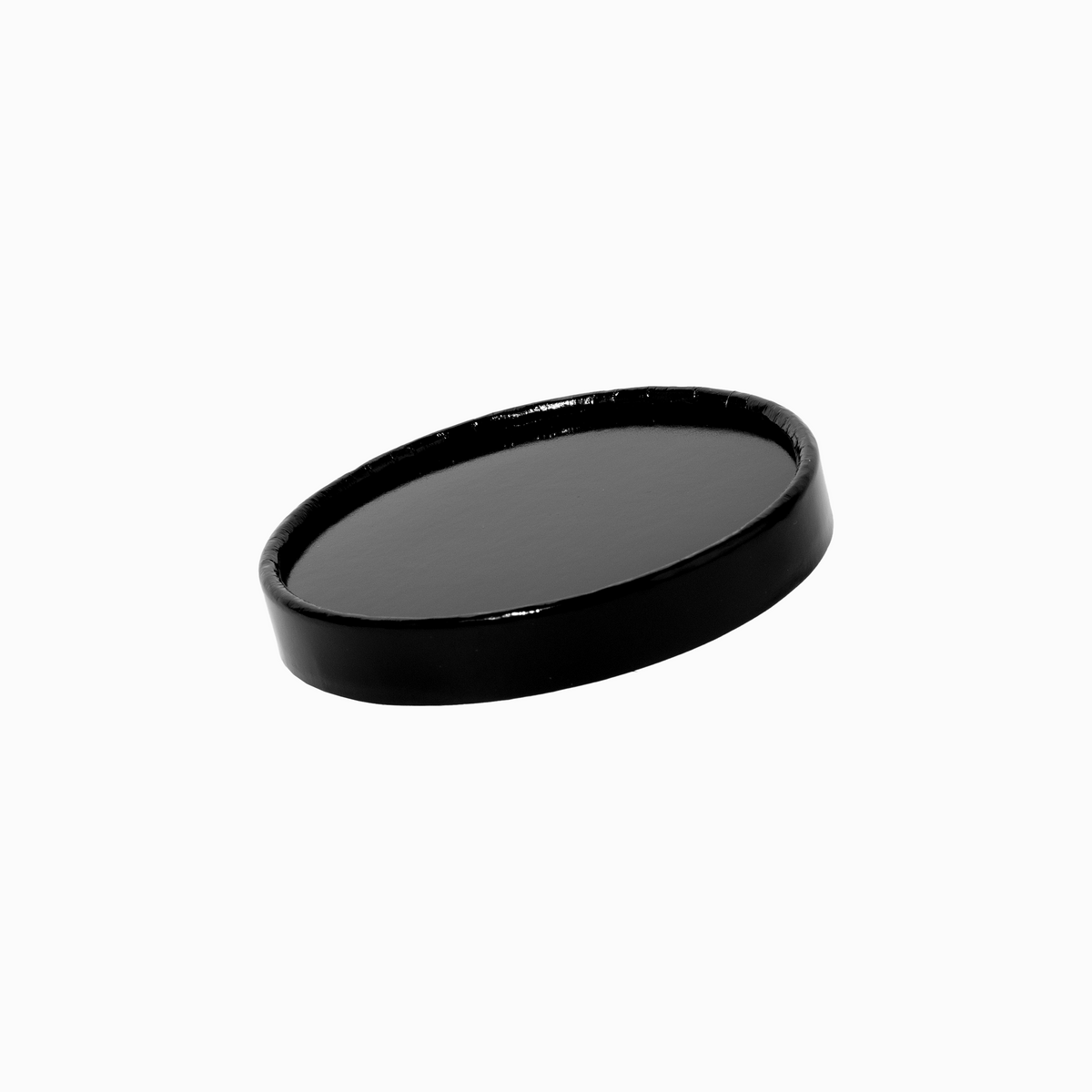 UNIQ 8/12/16 oz Premium Glossy Black Paper To-Go Container Lids - 500/Case