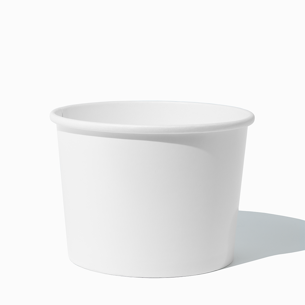 UNIQ 64 oz Half Gallon White Premium Paper Food To Go Containers - 252/Case