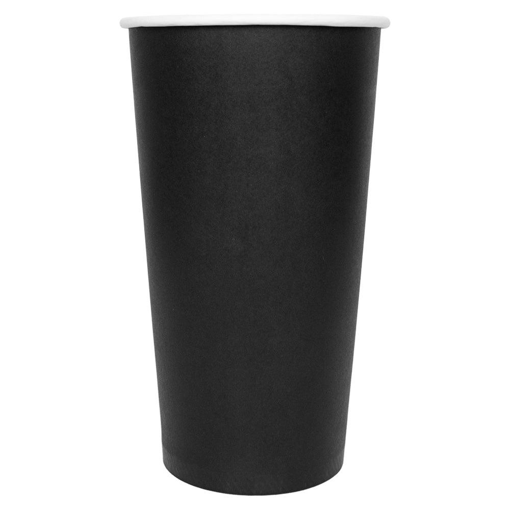 UNIQIFY® 20 oz Single Wall Black Hot Paper Cup - Hot Cup Factory HCF100220