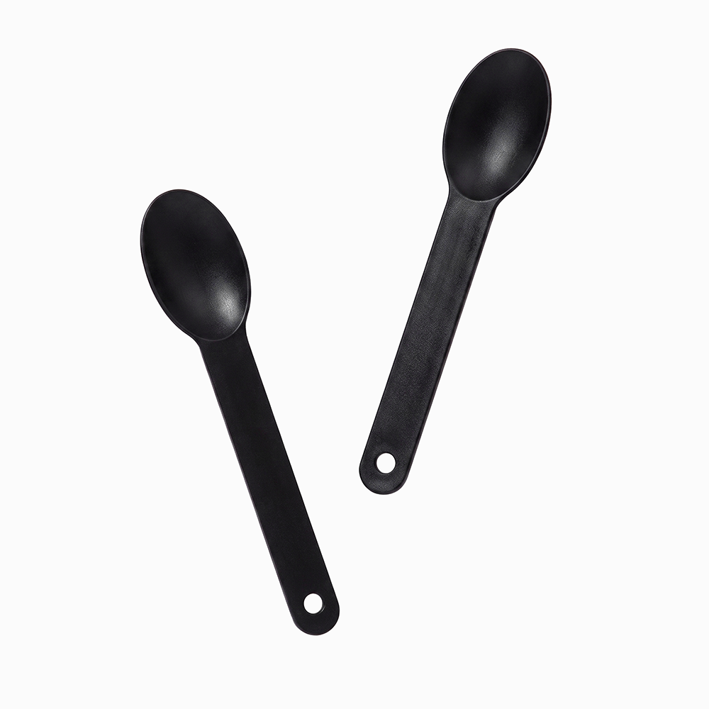 UNIQ Black Heavy Plastic Spoons - 1000/Case