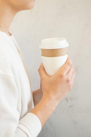 UNIQ White Hot Cup Sleeves - 10/12/16 oz - Hot Cup Factory HCF100603