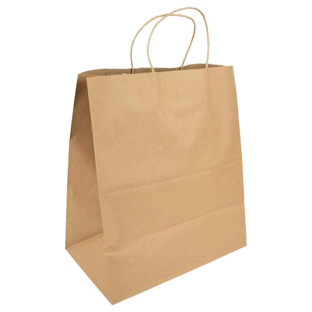 PREMIUM Recycled Kraft Paper Bag 10" X 7" X 12" - Hot Cup Factory T255232KF12