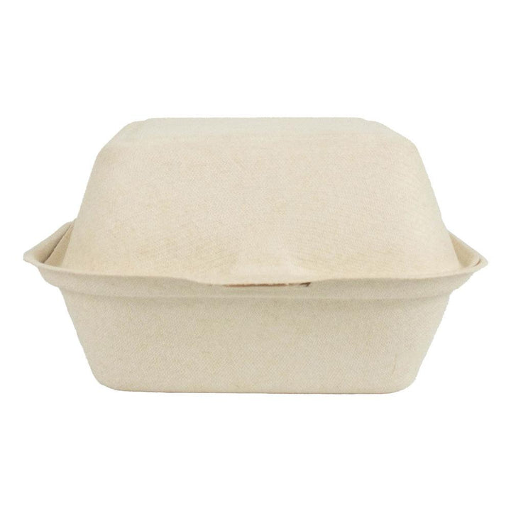 PREMIUM USA 6" Clamshell 100% Compostable - Hot Cup Factory T255153TN06