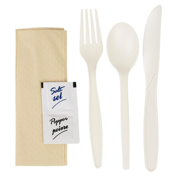 PREMIUM USA 7 Piece Utensil Set in a Sealed Bag - Hot Cup Factory T255457TN07