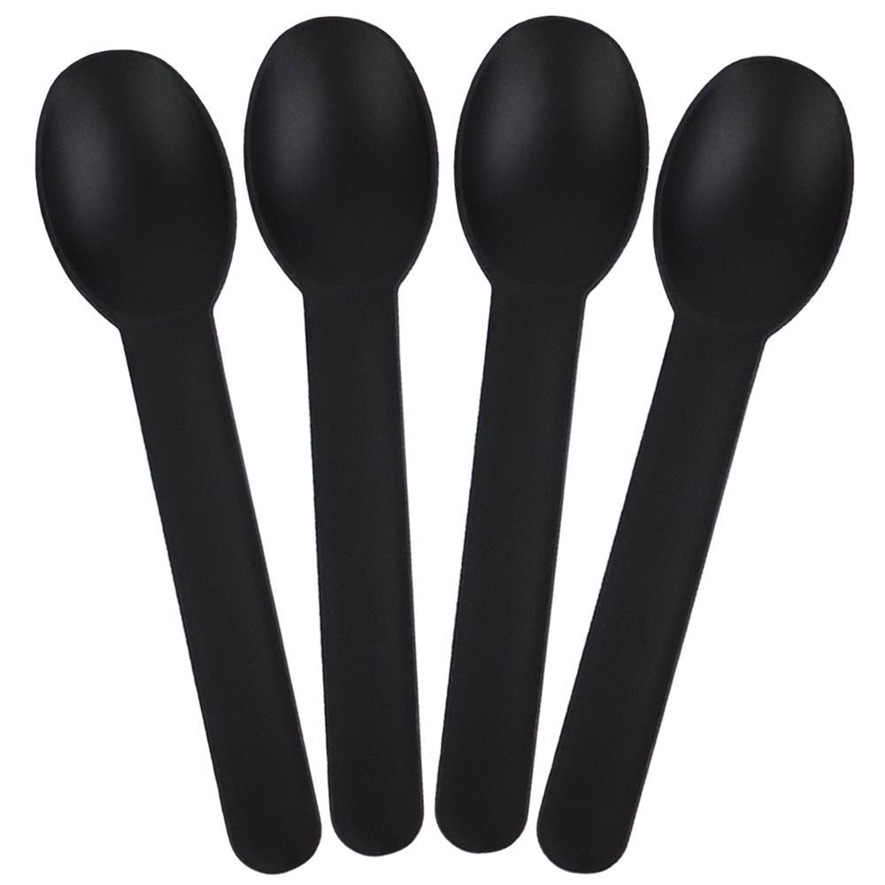 UNIQIFY® Black Heavy Plastic Spoons - 1000/Case