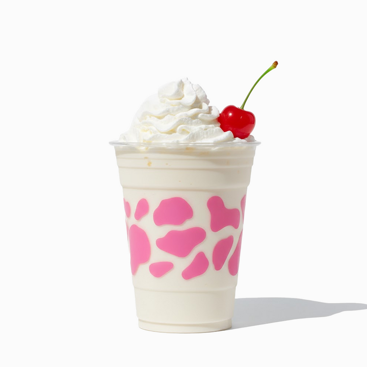 UNIQ 16 oz Pink Cow Print Clear PET Cups – Disposable – 1000/Case