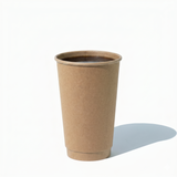 16 oz double wall kraft paper coffee cup for wholesale coffee service