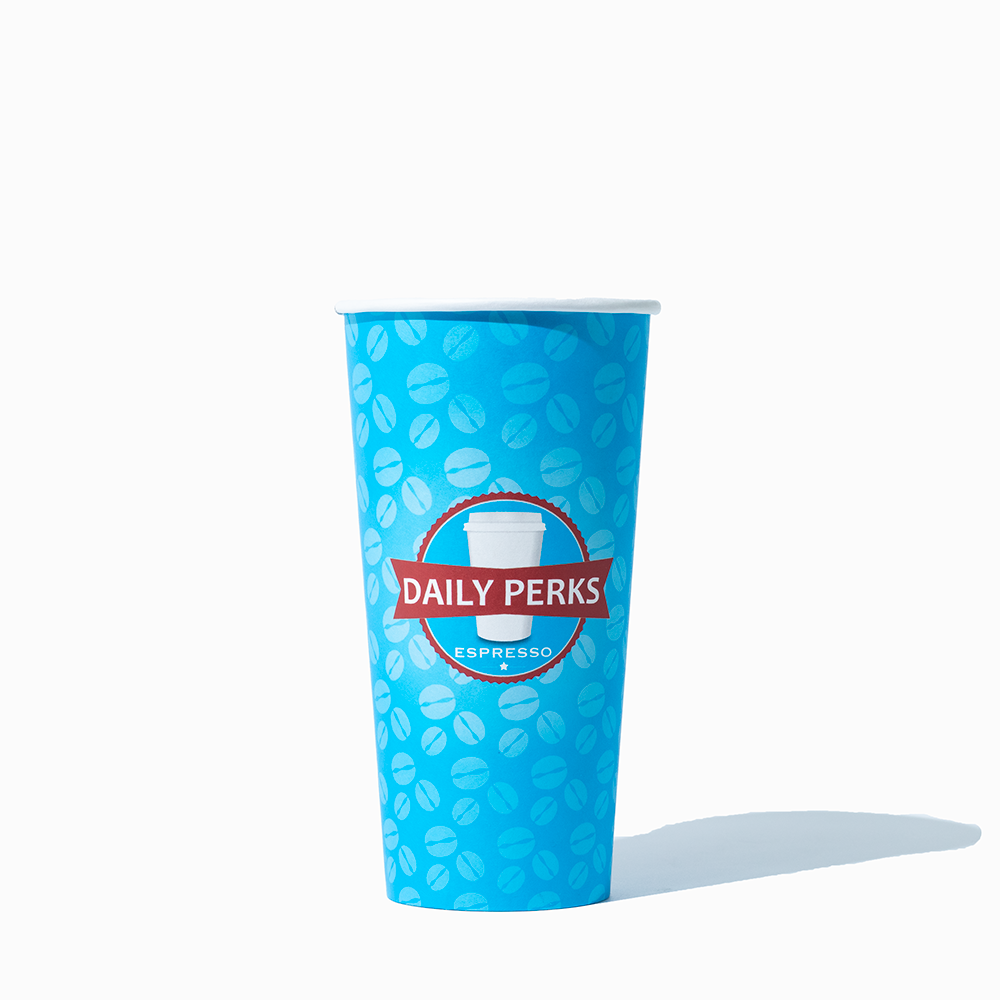 UNIQ 20 oz Custom Single Wall Disposable Coffee Cups - 1000/Case - Daily Perks