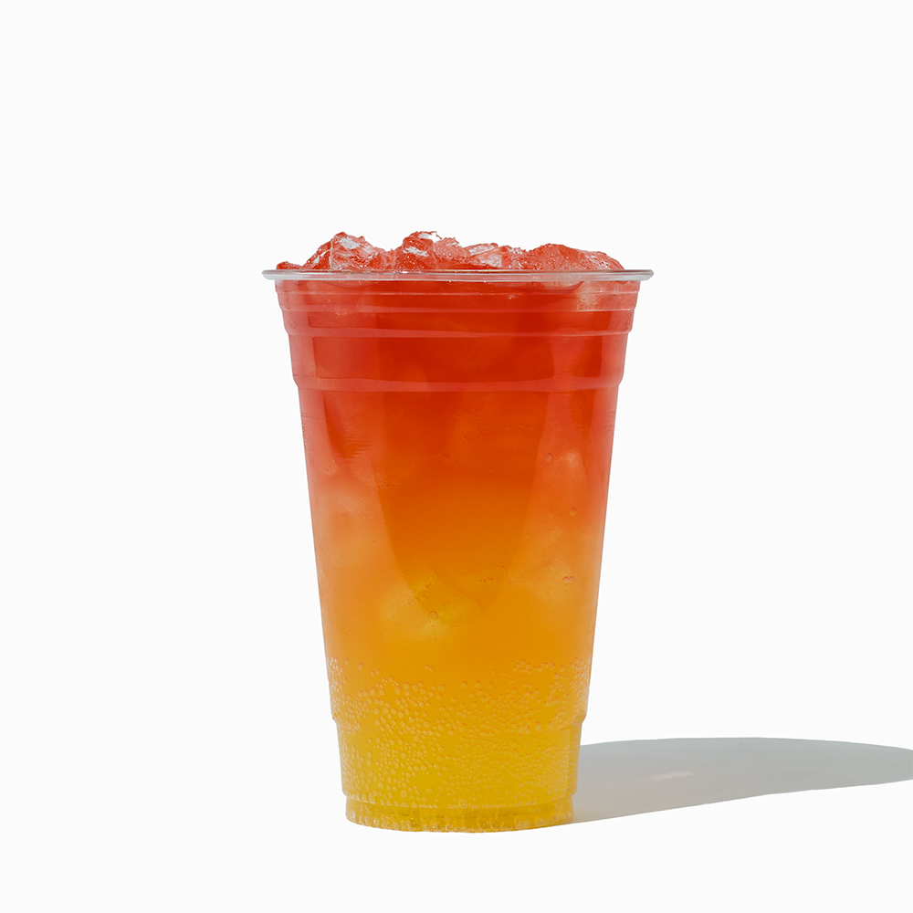 20 oz clear drink cup in use
