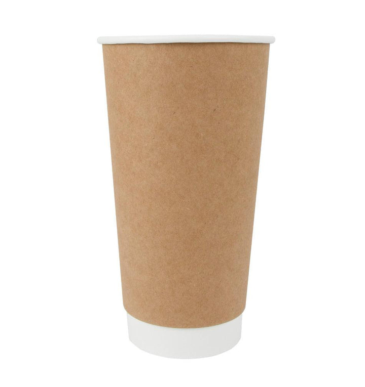 UNIQIFY® 20 oz Kraft Double Wall Hot Cups 500/Case Hot Cup Factory