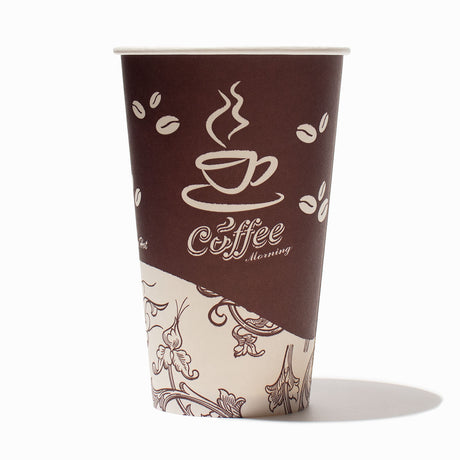 UNIQ 24 oz Custom Single Wall Disposable Coffee Cups - Hot Cup Factory