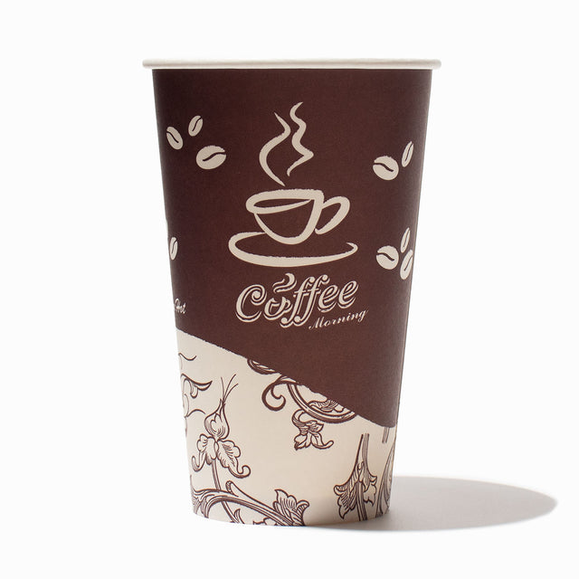 UNIQ 24 oz Custom Single Wall Disposable Coffee Cups - Hot Cup Factory