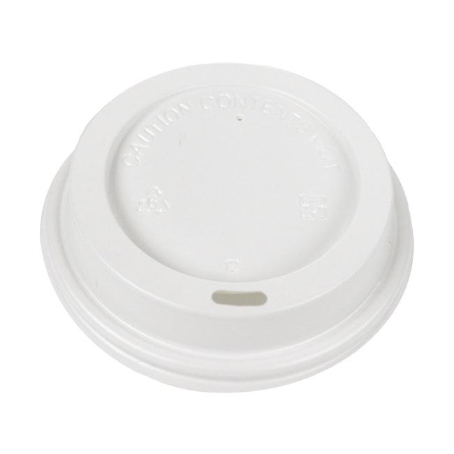 UNIQIFY® White Hot Cup Lids - 8/10/12/16/20/22 oz - Hot Cup Factory HCF100412F
