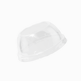 Clear 90mm dome lid, straw hole, top view