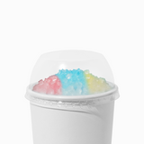 Clear 90mm dome lid with straw hole for paper cups