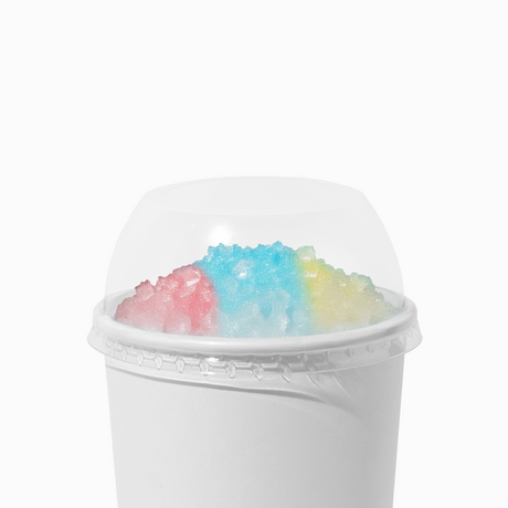 Clear 90mm dome lid with straw hole for paper cups