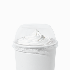 Clear 90mm dome lid with no hole for paper cups