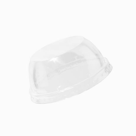 Clear 90mm dome lid, no hole, top view