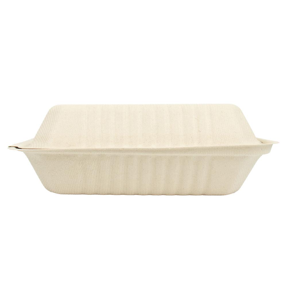 PREMIUM USA 9" Clamshell 100% Compostable - Hot Cup Factory T255151TN09