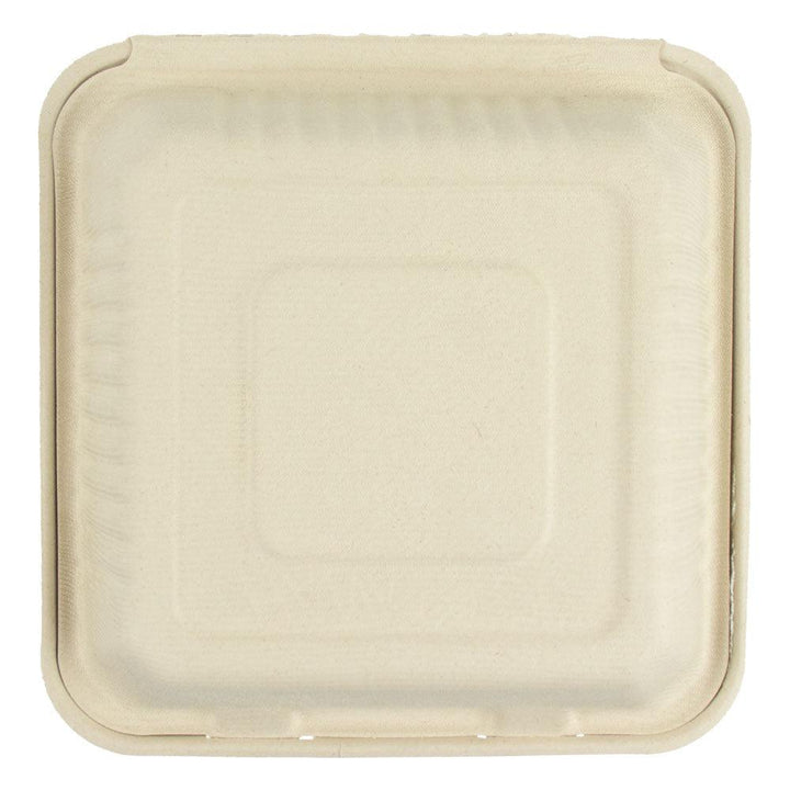 PREMIUM USA 9" Clamshell 100% Compostable - Hot Cup Factory T255151TN09