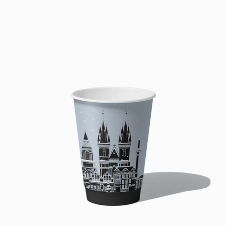 Branded Crispy Cones Winter Hot Chocolate Cups (12 oz) - 500/Case