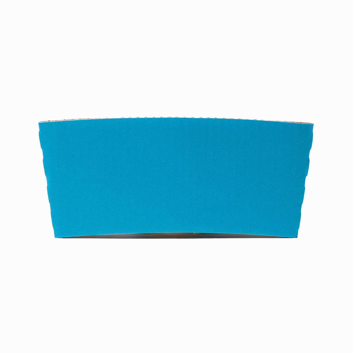 Blue corrugated coffee cup sleeve for 10 to 16 oz cups
