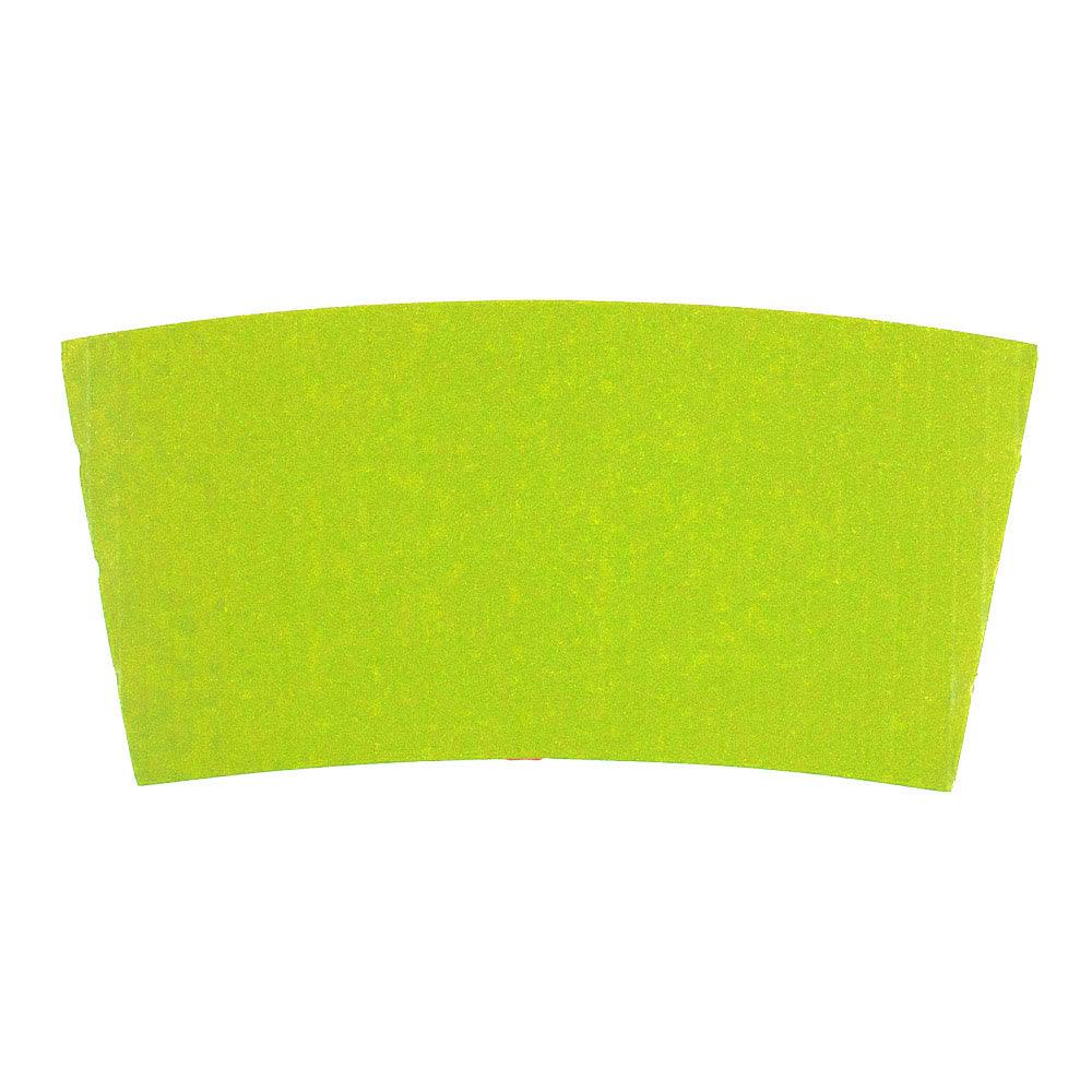 Green corrugated coffee cup sleeve for 10 to 16 oz cups