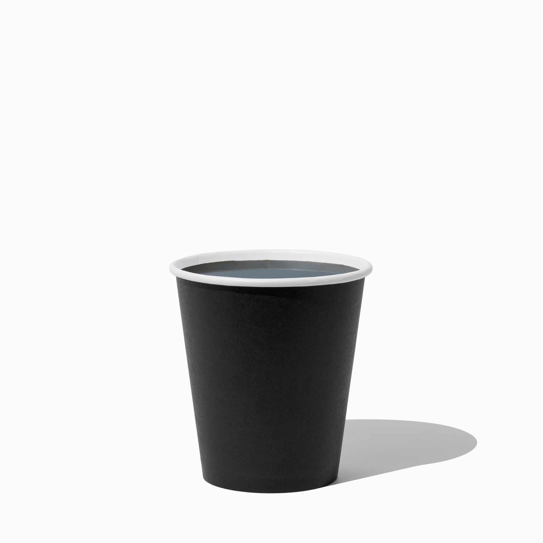 10 oz single wall black paper coffee cup for specialty coffee service