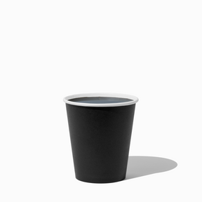 10 oz single wall black paper coffee cup for specialty coffee service