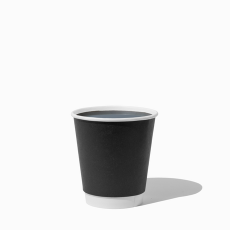 10 oz double wall black paper coffee cup for specialty coffee service