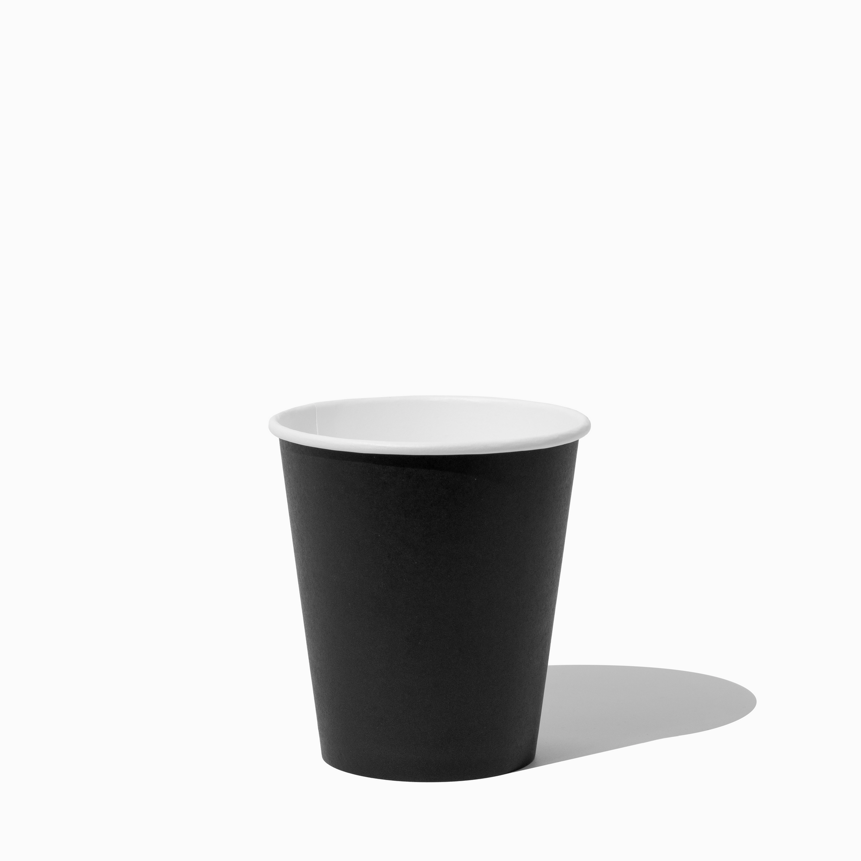 UNIQ 10 oz Single Wall Black Paper Coffee Cups - Black - 1000/Case