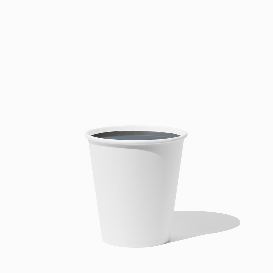 10 oz single wall white paper coffee cup for wholesale coffee service