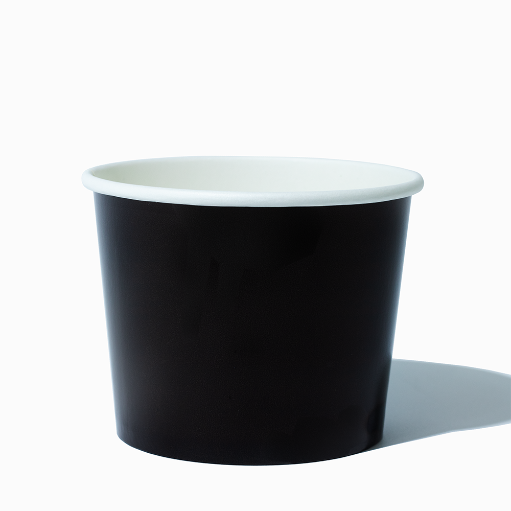 12 oz black paper food cup container soup product