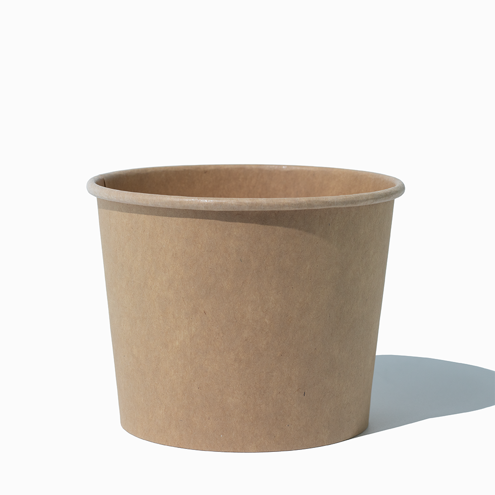 12 oz kraft compostable paper food cup container soup product