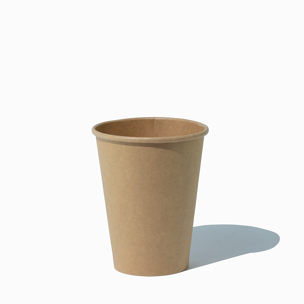 12 oz kraft single wall paper hot cups empty