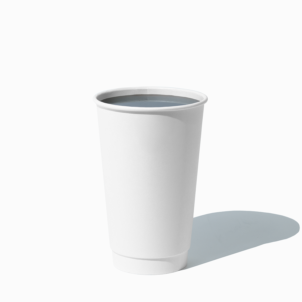 16 oz double wall white paper coffee cup for wholesale coffee service