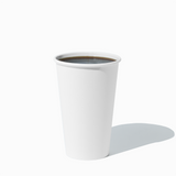 16 oz single wall white paper coffee cup for wholesale coffee service