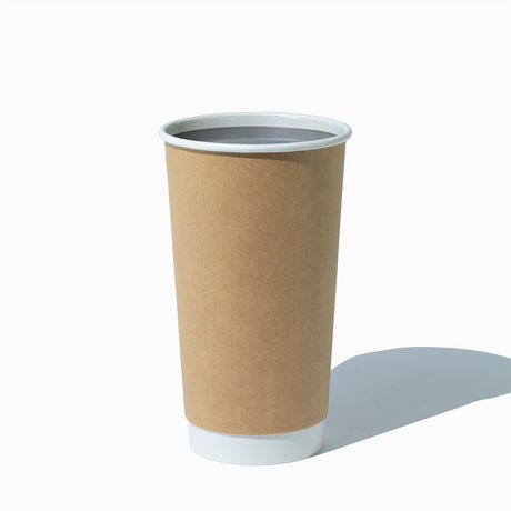 20 oz double wall kraft paper coffee cup for wholesale coffee service