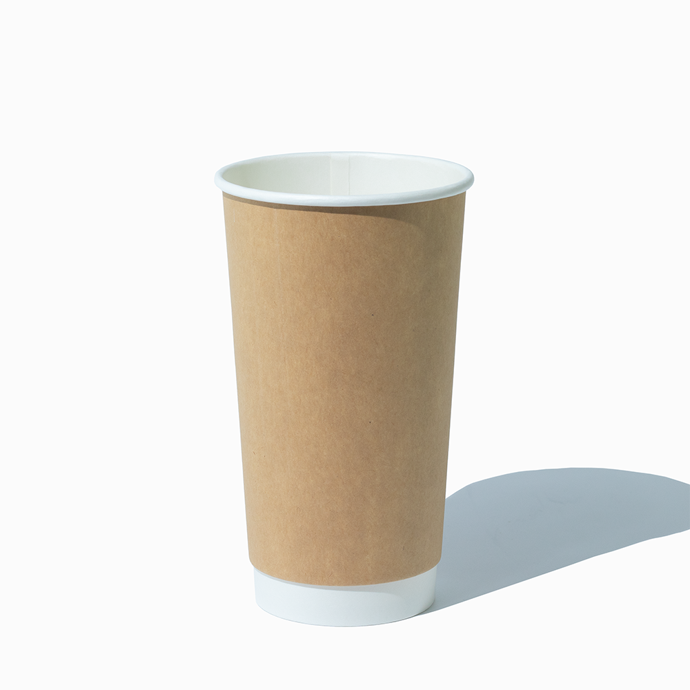 20 oz kraft double wall hot cup empty